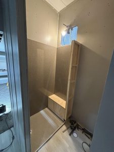 Installed Shower in the Bathroom